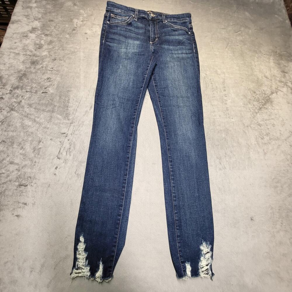 Joe's Jeans Jeans Womens 27 Skinny Blue Medium Wash Distressed Stretch 5-Pocket